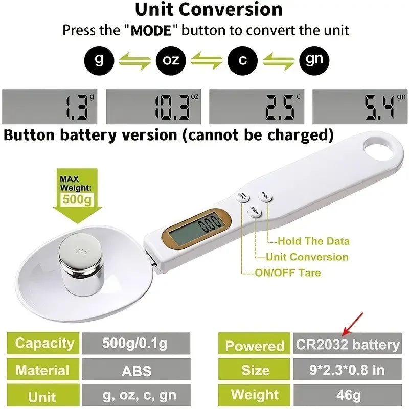 Electronic Kitchen Scale Spoon