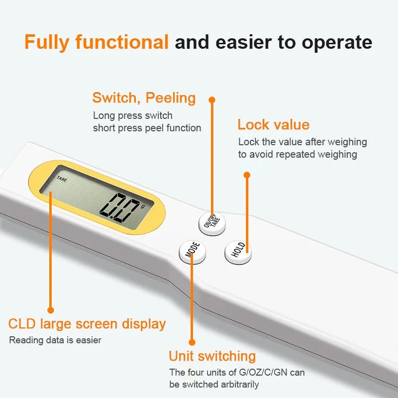 Electronic Kitchen Scale Spoon